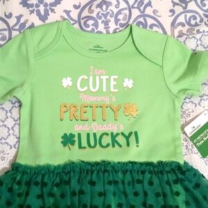 Celebrate St. Patrick's Day Bodysuit I am Cute Mommy's Pretty and Daddy's Lucky